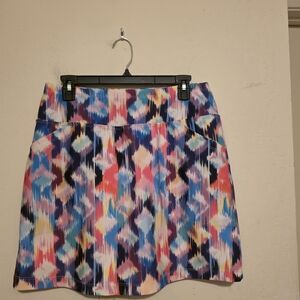 B Skinz  Vibrant Multicolor Golf Mini Skort With Lots Of  Pockets  Size Medium